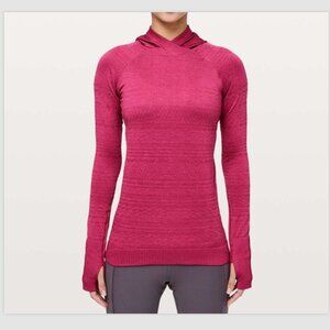 Lululemon Rest Less Hoodie Women’s Size 6 Raspberry Pink Pullover Athletic Top